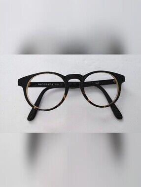 Masunaga Japanese Eyeglasses Frame Tortoiseshell. Pre-owned. 46×22 145